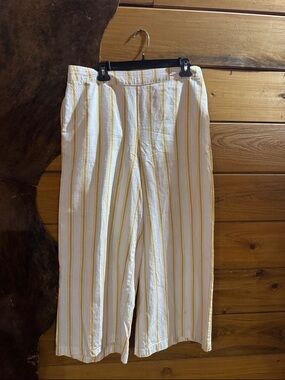 a.n.a White Pants with Yellow Stripes